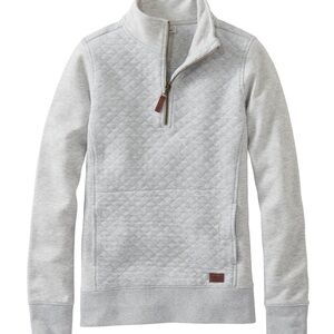 L.L. Bean Gray Quilted Sweatshirt
